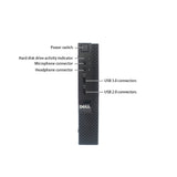 DELL Optiplex 3020 Micro Desktop Computer Ultra Small Tiny PC (Intel Quad Core i5-4570T, 8GB Ram, 256GB SSD, WIFI, HDMI) Windows 10 Pro
