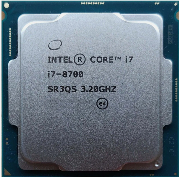 Intel Core i7-8700 6 Cores 3.2GHz 12MB 8 GT/s 65W LGA 1151 CPU SR3QS