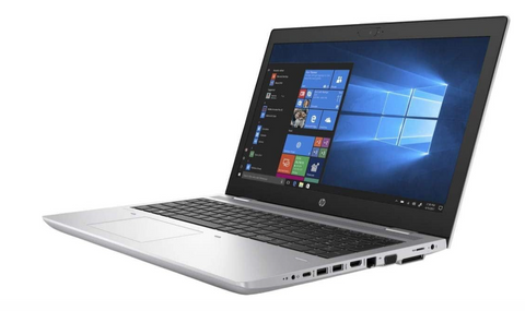 HP Probook 650 G2 Refurbished Laptop with Windows 11 operating system on the screen on a white background